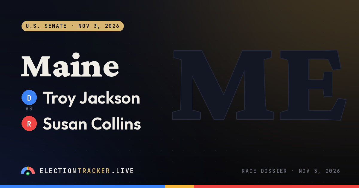 Maine Senate 2026: Polls, History & Final Week | ElectionTracker.live